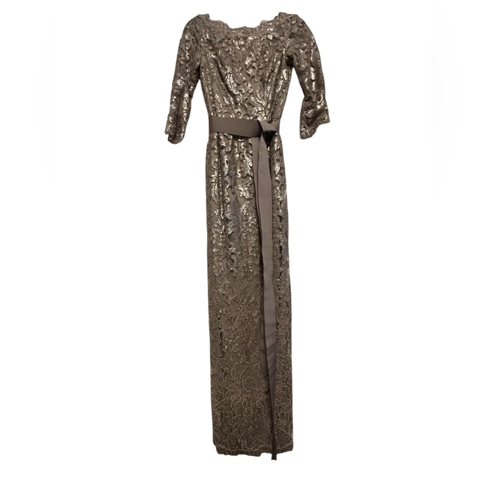 Tadashi Shoji Waverly Sequin Embroidered Gown - Size 2 - Picture 2 of 16